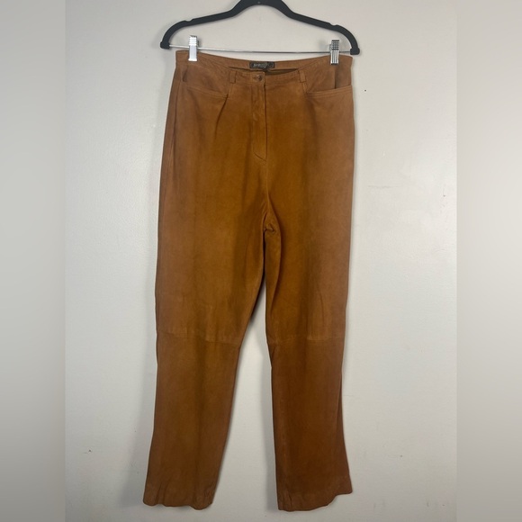 Harold's Pants - Harold’s 100% leather vintage brown straight leg pants size 10